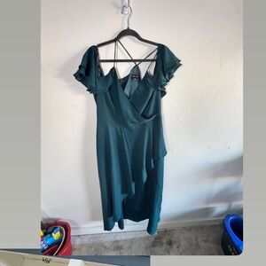 City Chic Deep Teal High Low Dress